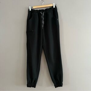 Jaanuu Women's XS Black Scrub Essential 5 Pocket Joggers